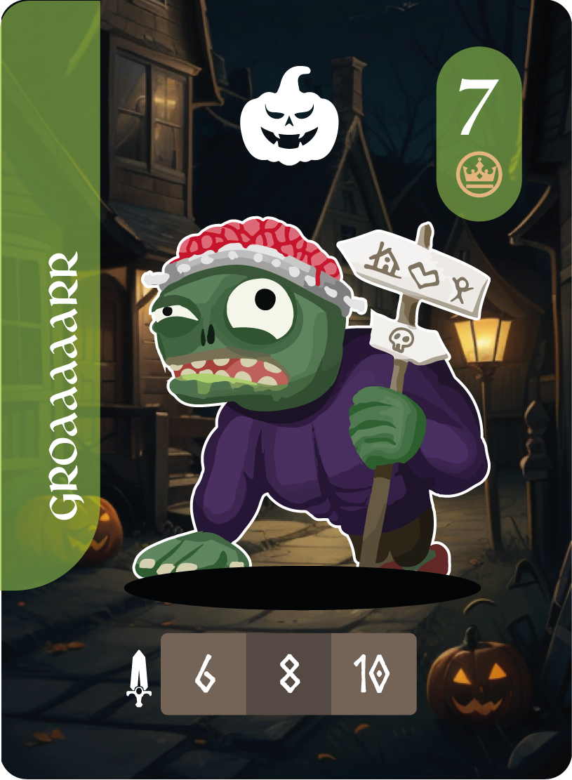 Carta de bestia de Halloween: Zombie