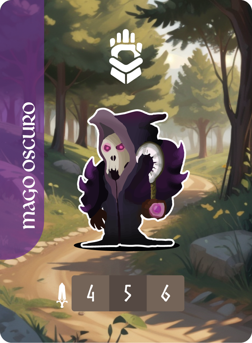 Carta de bestia Humano: Mago Oscuro